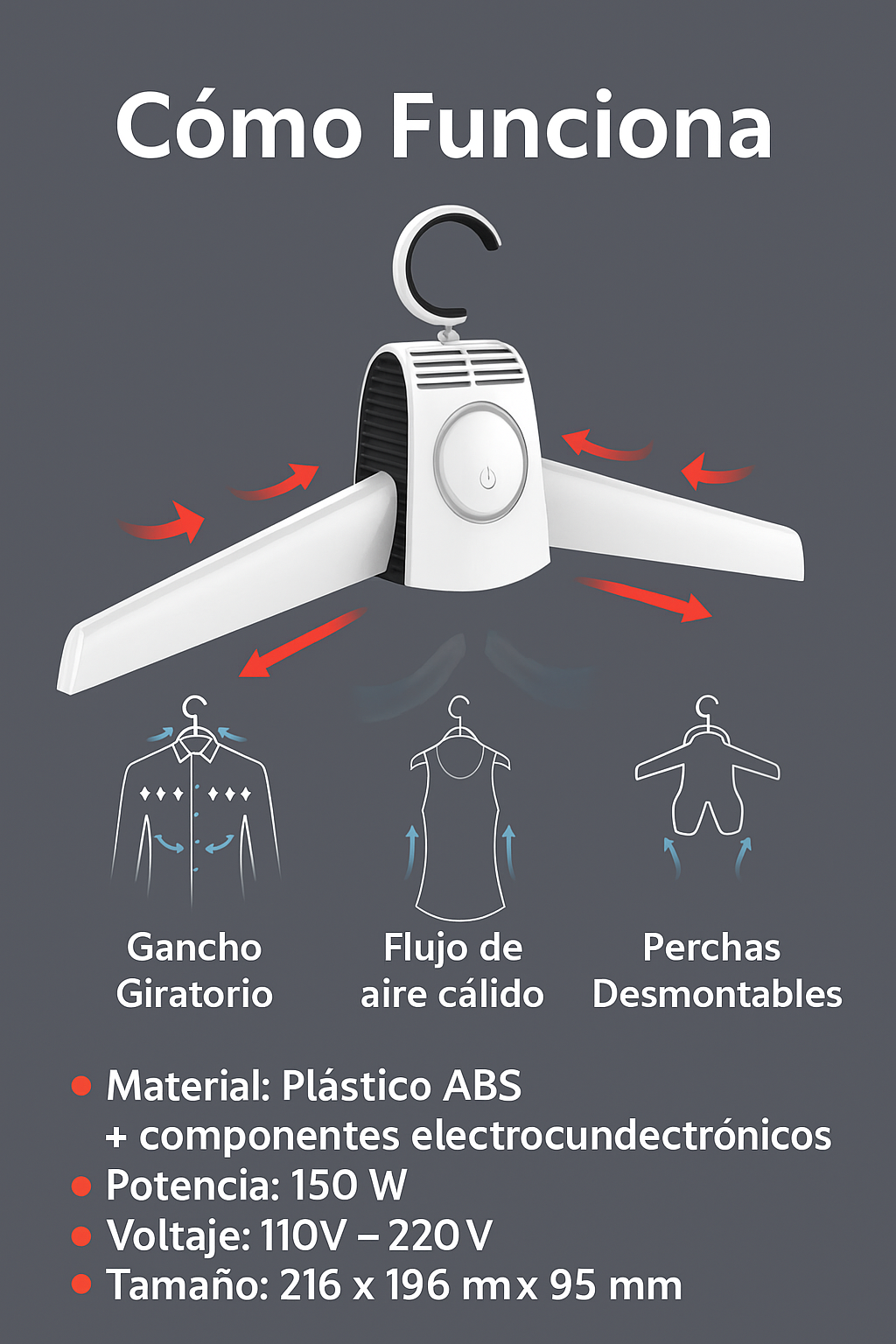 Gancho Secador de Ropa